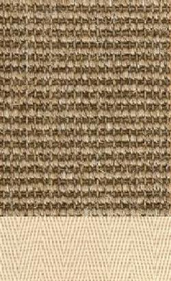 Sisal Salvador steine 082 tæppe med kantbånd i natur farve 000